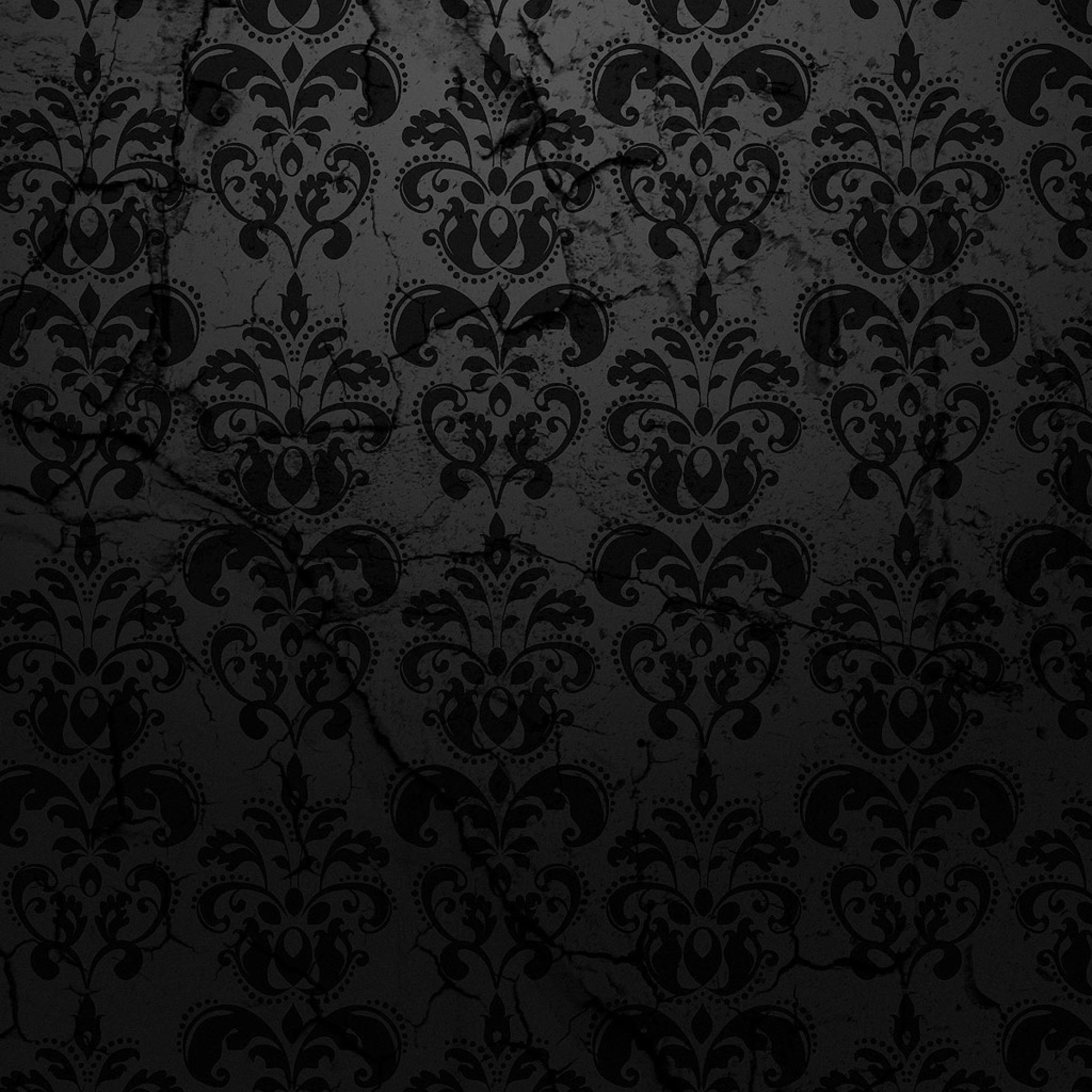 Vector Victorian Floral Torn Wallpaper iPad iPhone HD