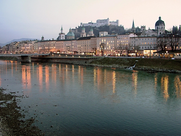 Austria Rivers Salzburg Wallpaper Sunsets