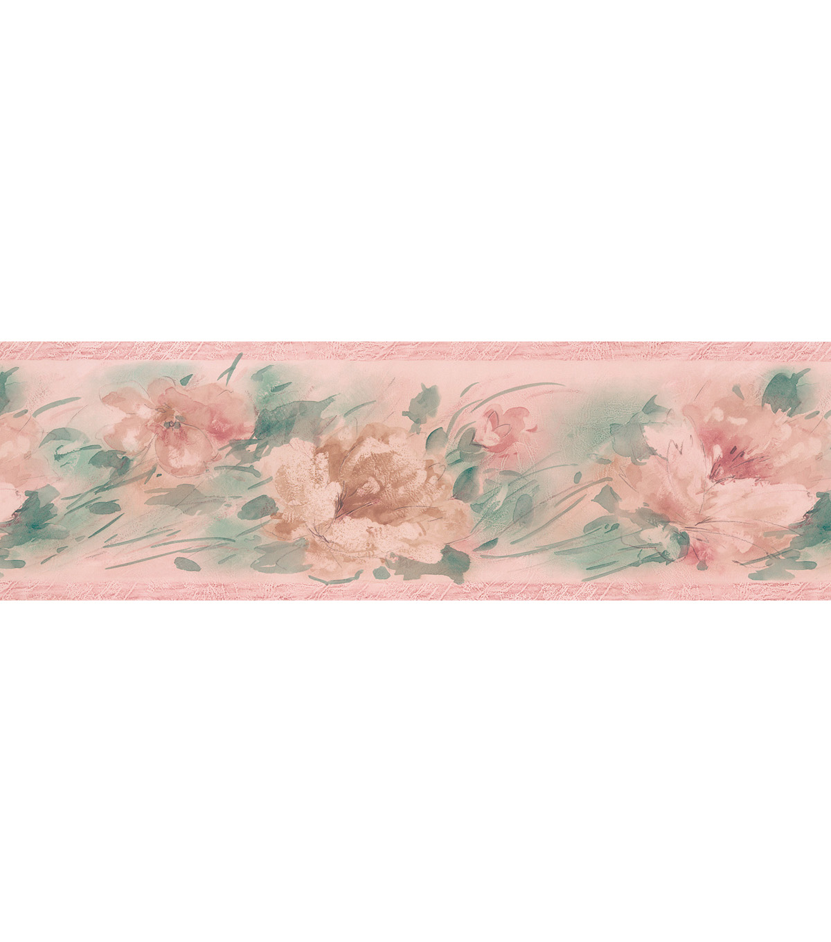 Watercolor Floral Wallpaper Border Pink Jo Ann
