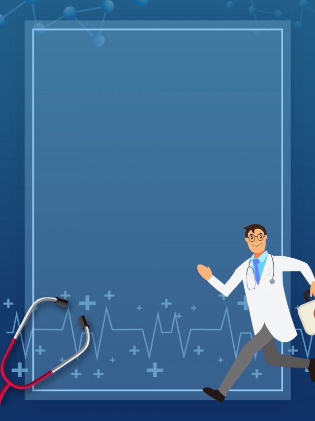 Minimalistic Doctor Running Medical Background In