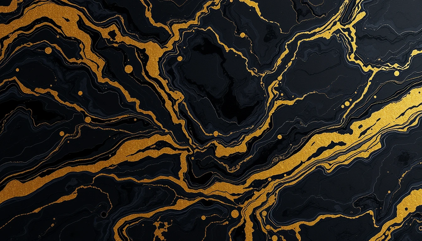 Black And Gold Marble Wallpaper