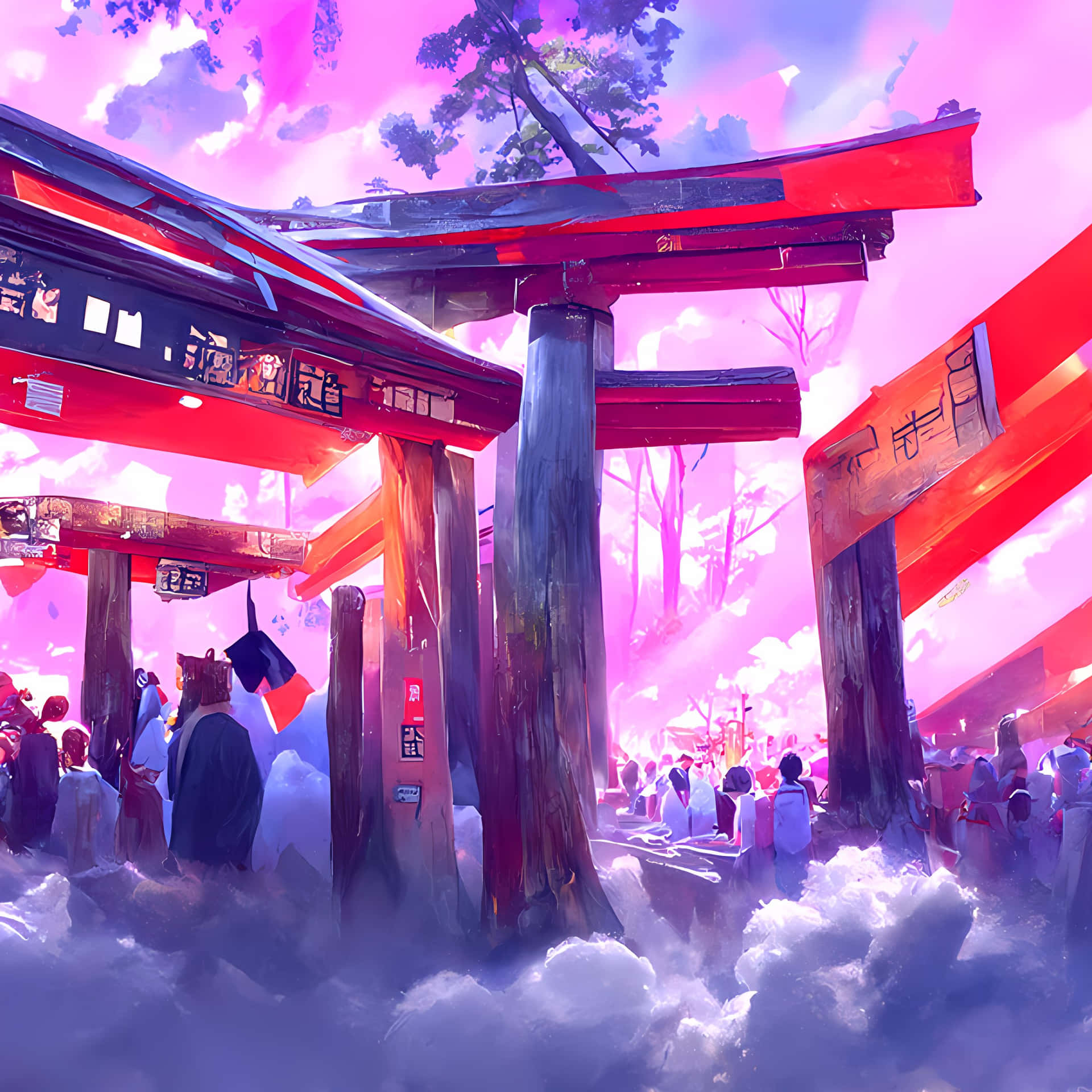 Purple Japanese Wallpaper
