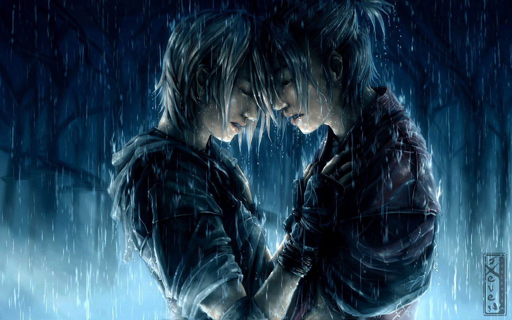 Rainy Love Wallpaper And Background Image Id