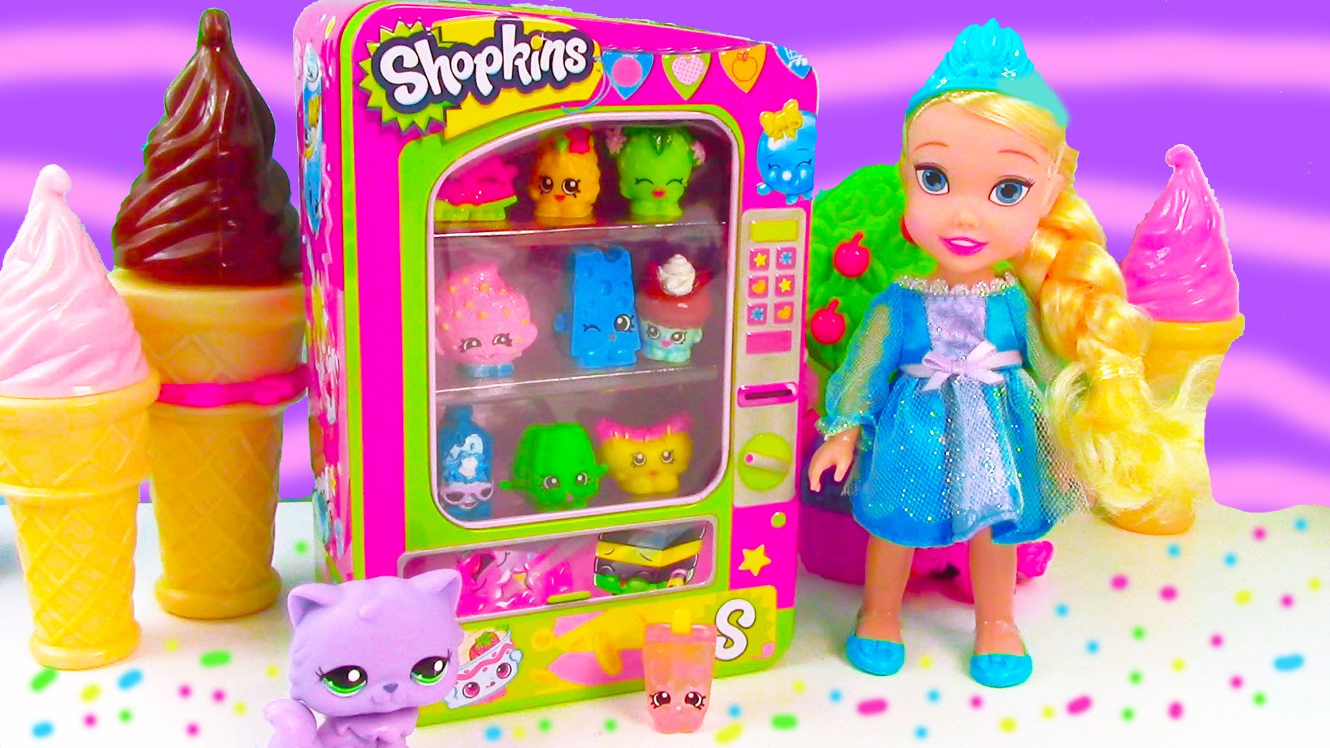 Lps Shopkins Vending Machine Playset Disney Frozen Toddler Queen Elsa