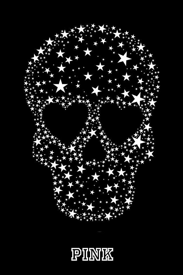 Starry Skull Phone Wallpaper Background