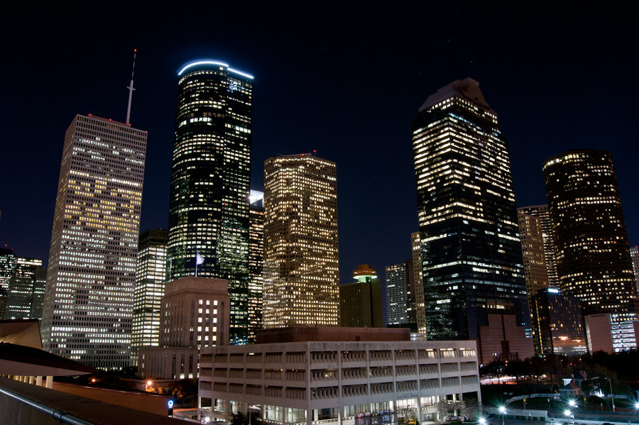 Houston Skyline at Night by hhjr on