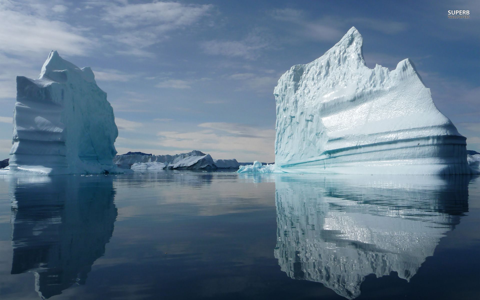 Iceberg Amp Water Reflection Wallpaper