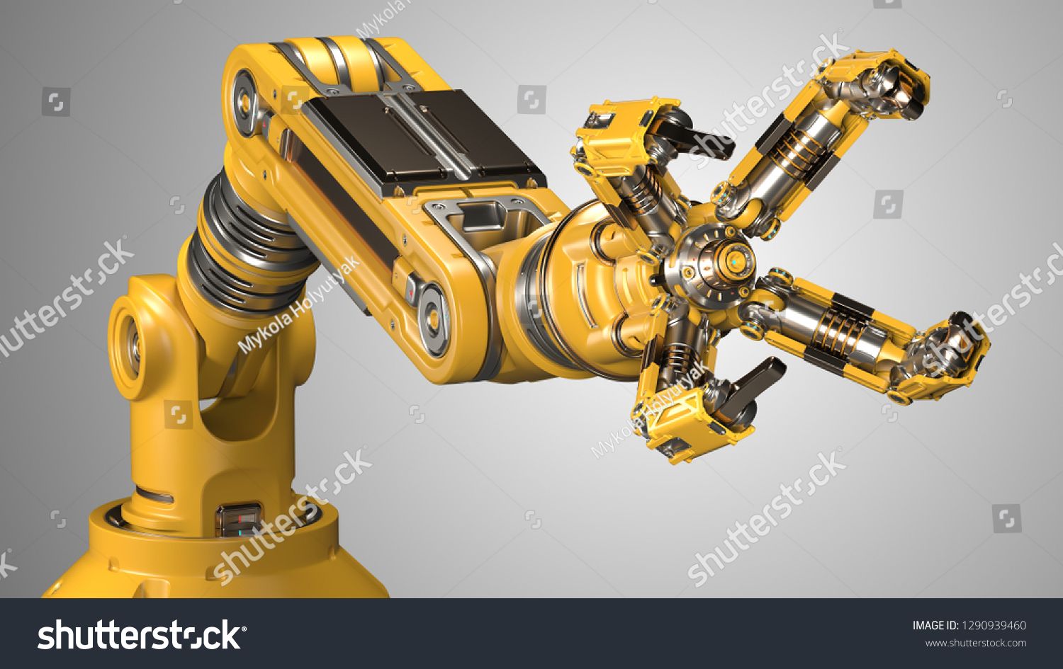Robotic Arm Yellow Mechanical Hand Industrial Robot Manipulator