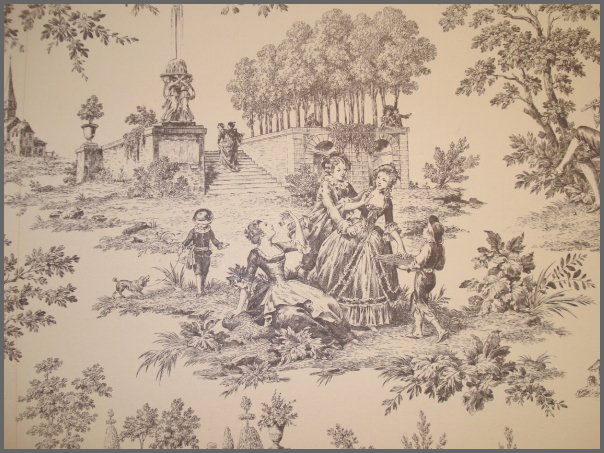 some classic examples of Toile de Jouy Wallpaper
