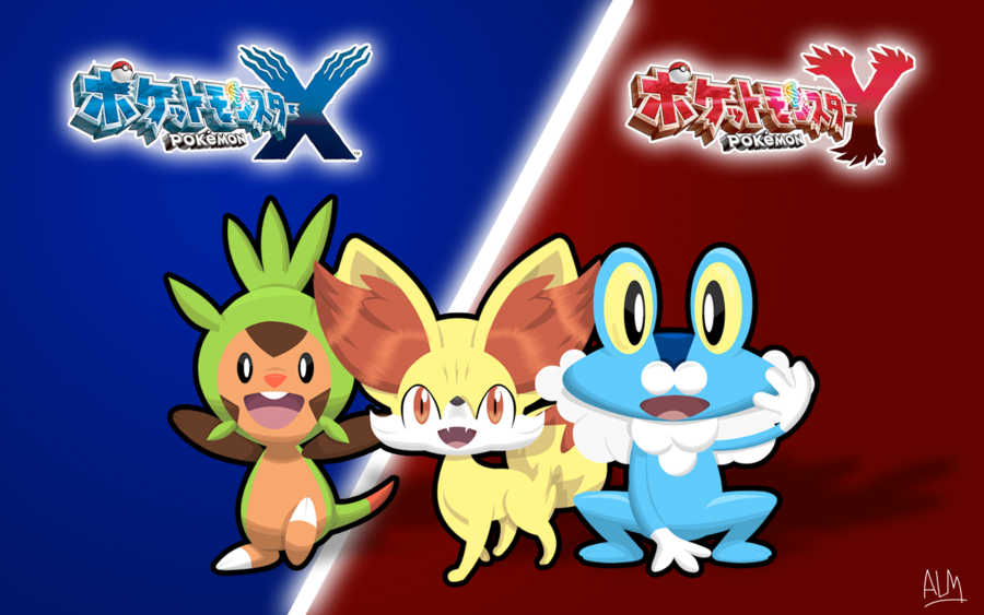 Pokemon X and Y Wallpaper - Starters by UxianXIII on DeviantArt