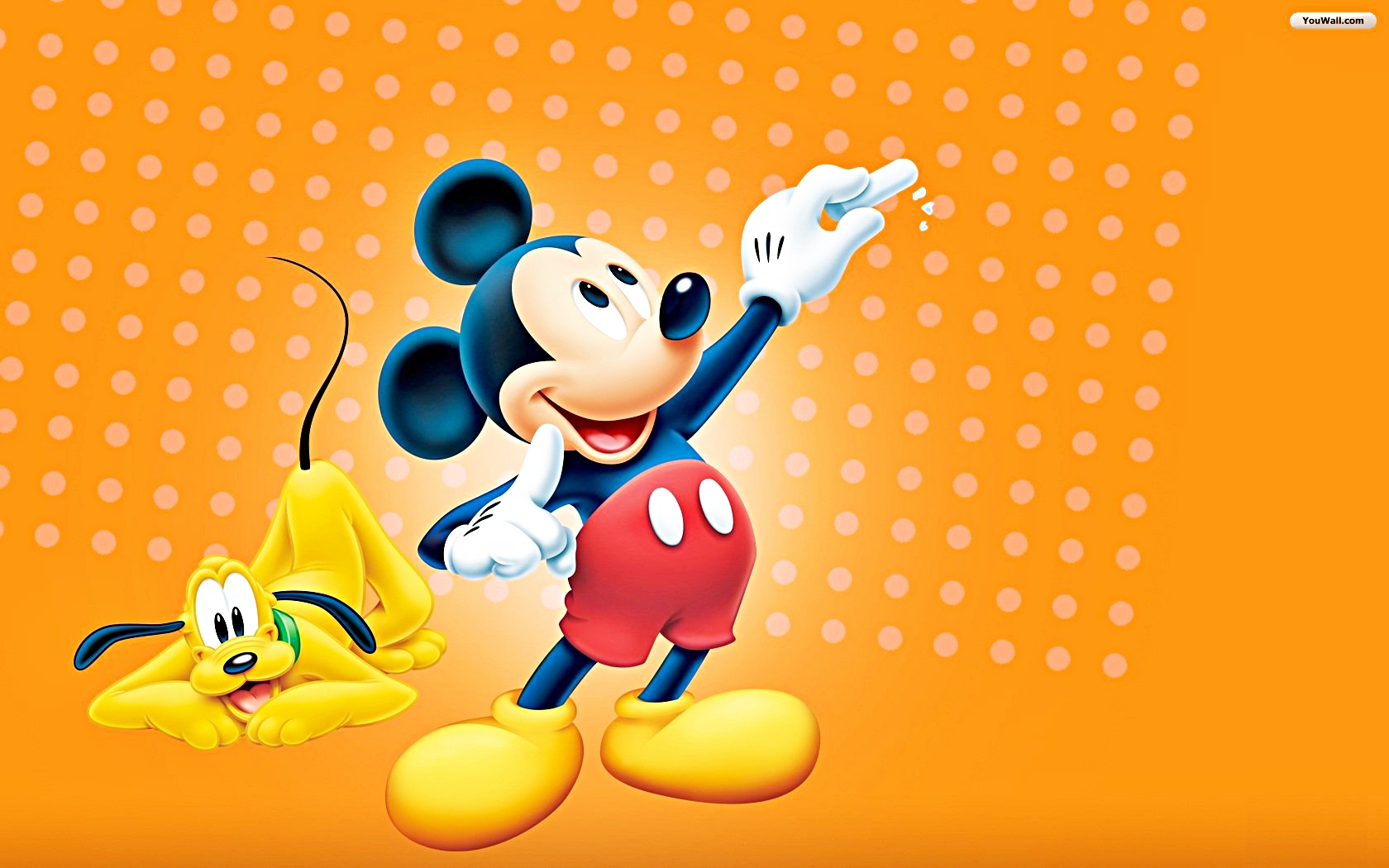 Walt Disney Wallpaper Pluto Mickey Mouse Characters