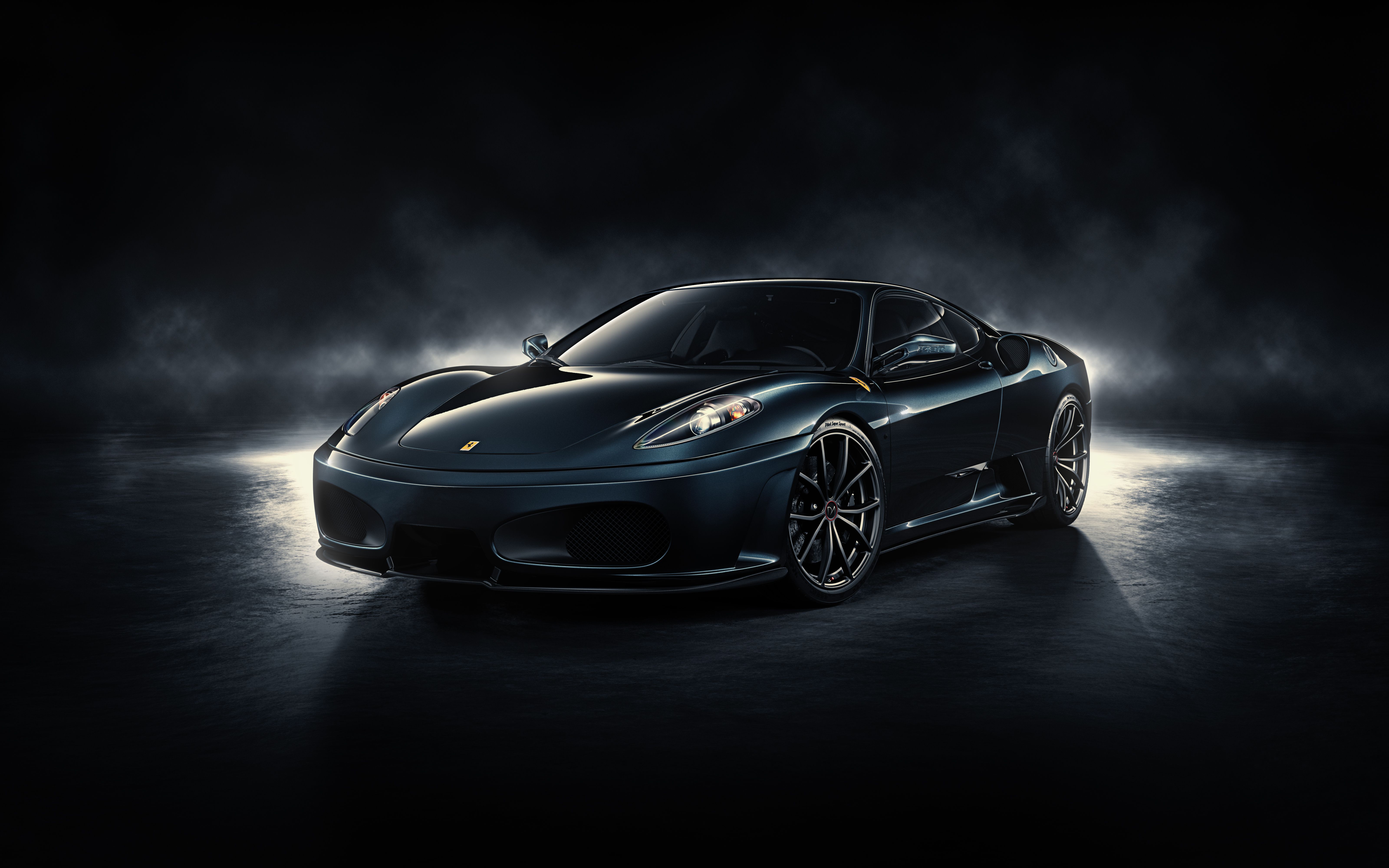 Black Ferrari F430 Wallpaper Image