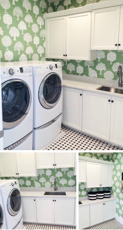 This large scale laundry room has some simple details that make such a