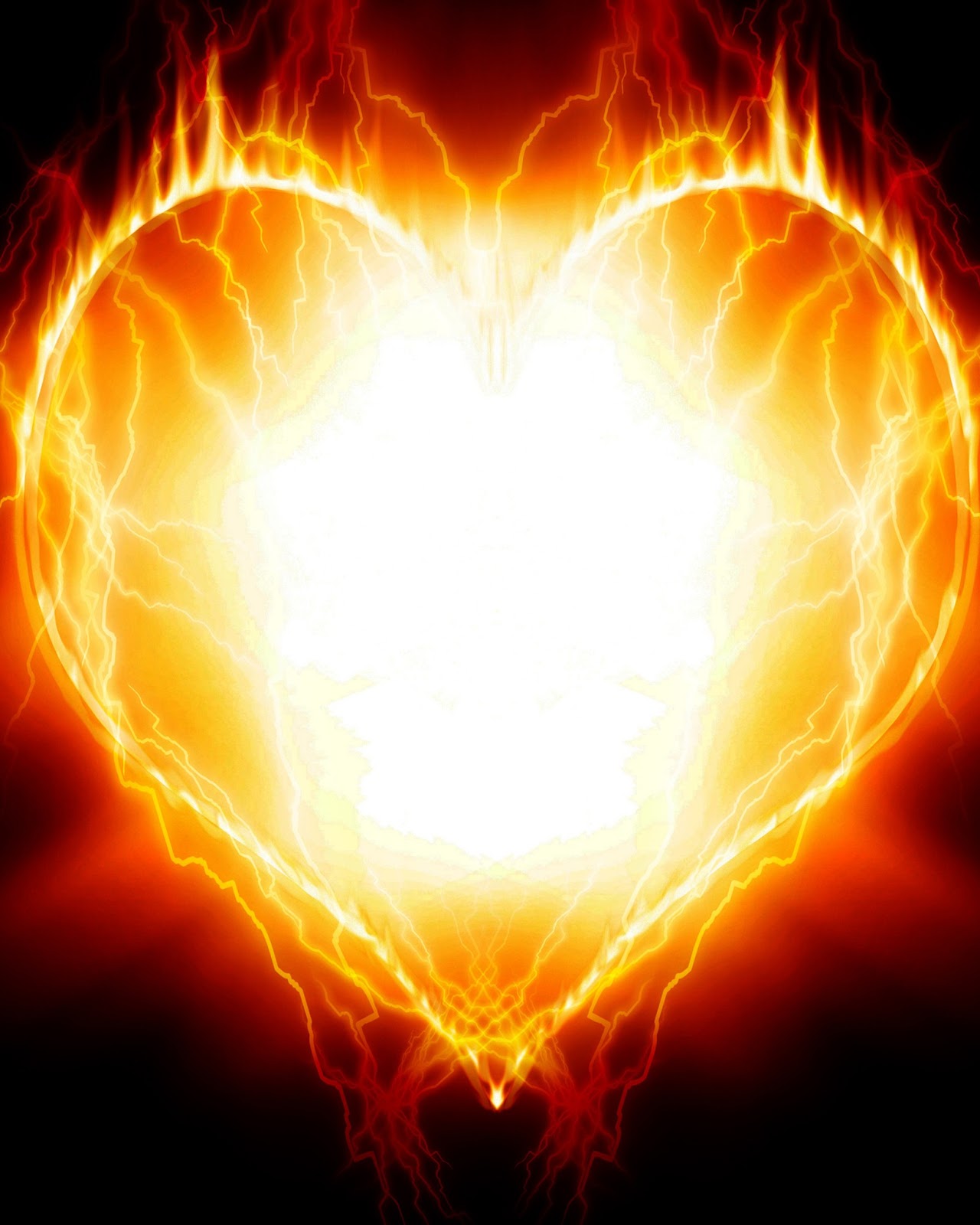Fire Heart Wallpaper HD Pics