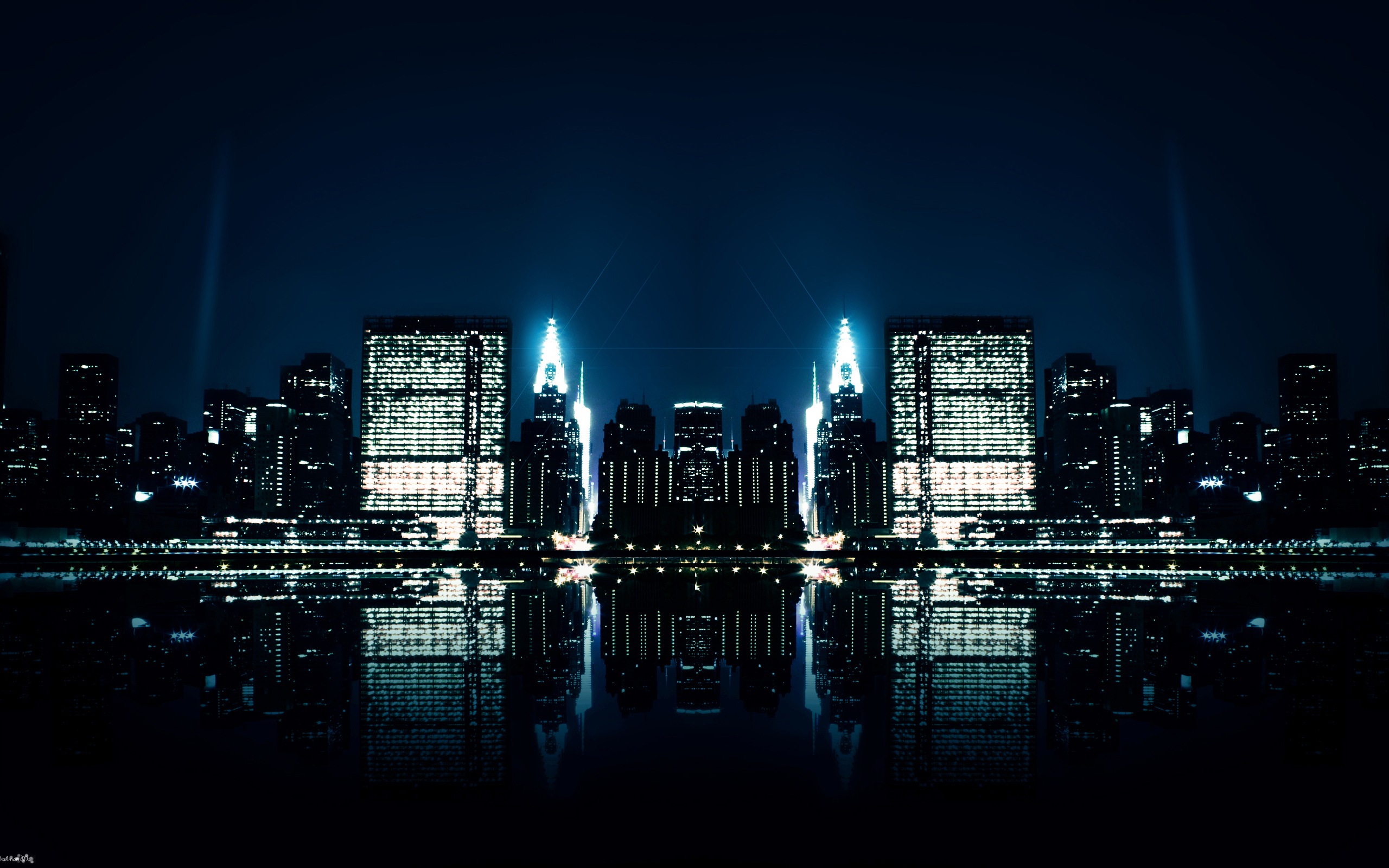 City Night Reflections Wallpapers HD Wallpapers