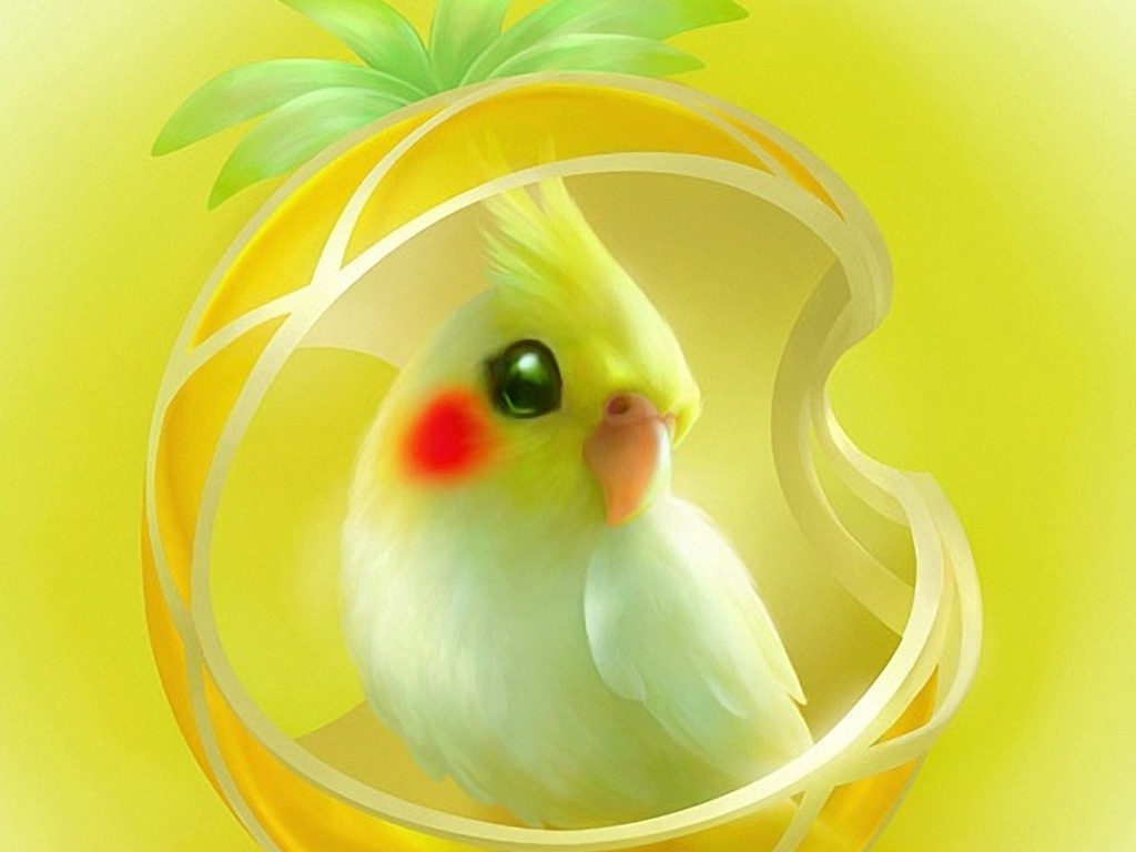 Here Is A Abstract Yellow Parrot HD Wallpaper In This