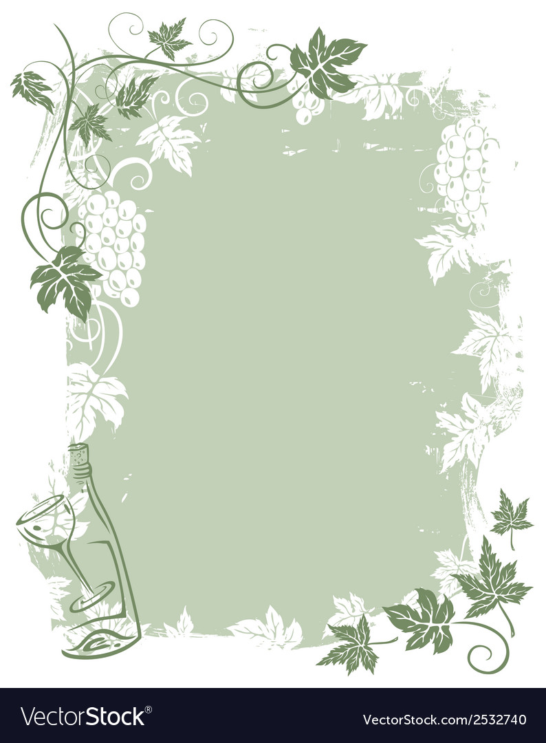 Background Grape Vines Royalty Vector Image