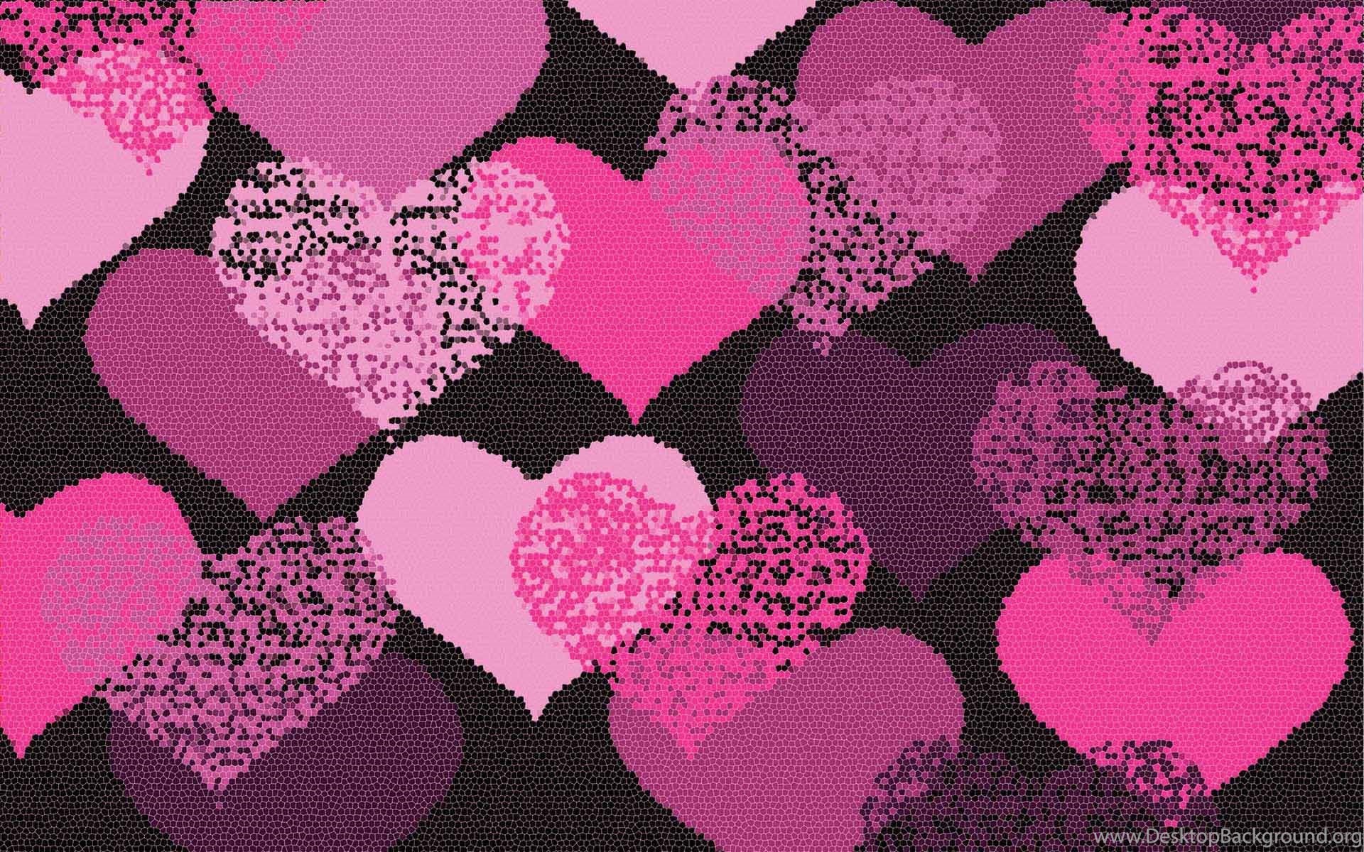 Pink Black And White Wallpaper