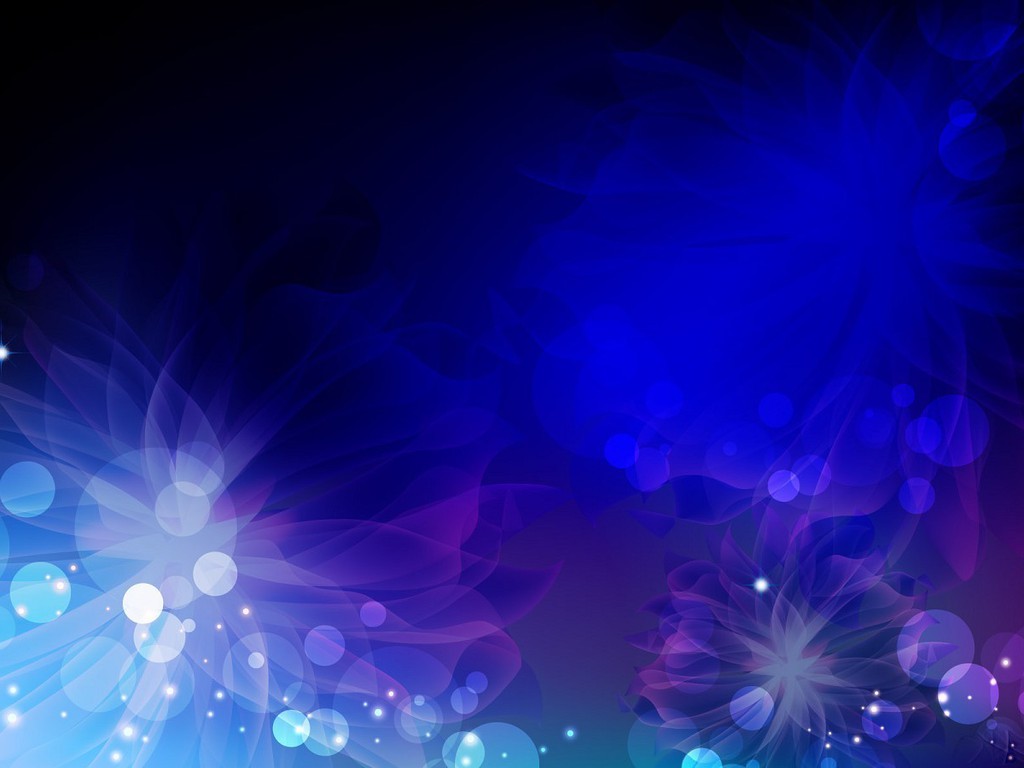 Dark Blue Floral Theme Powerpoint Background For Template