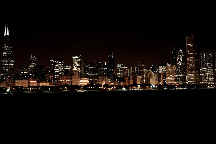 Chicago Night Skyline Pictures