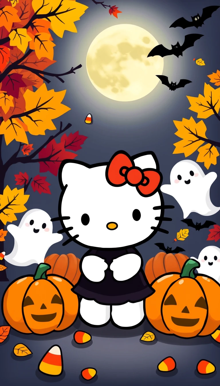 Hello Kitty Halloween Background