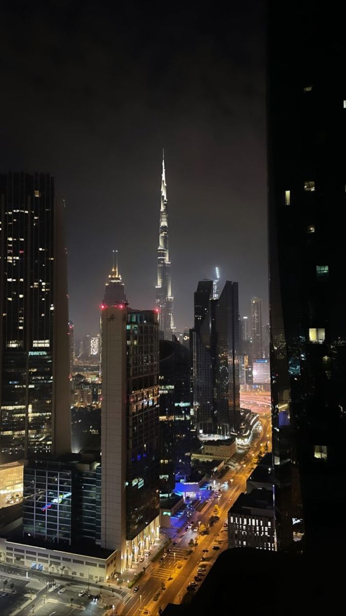 Wallpaper City Aesthetic Dubai Night Photography