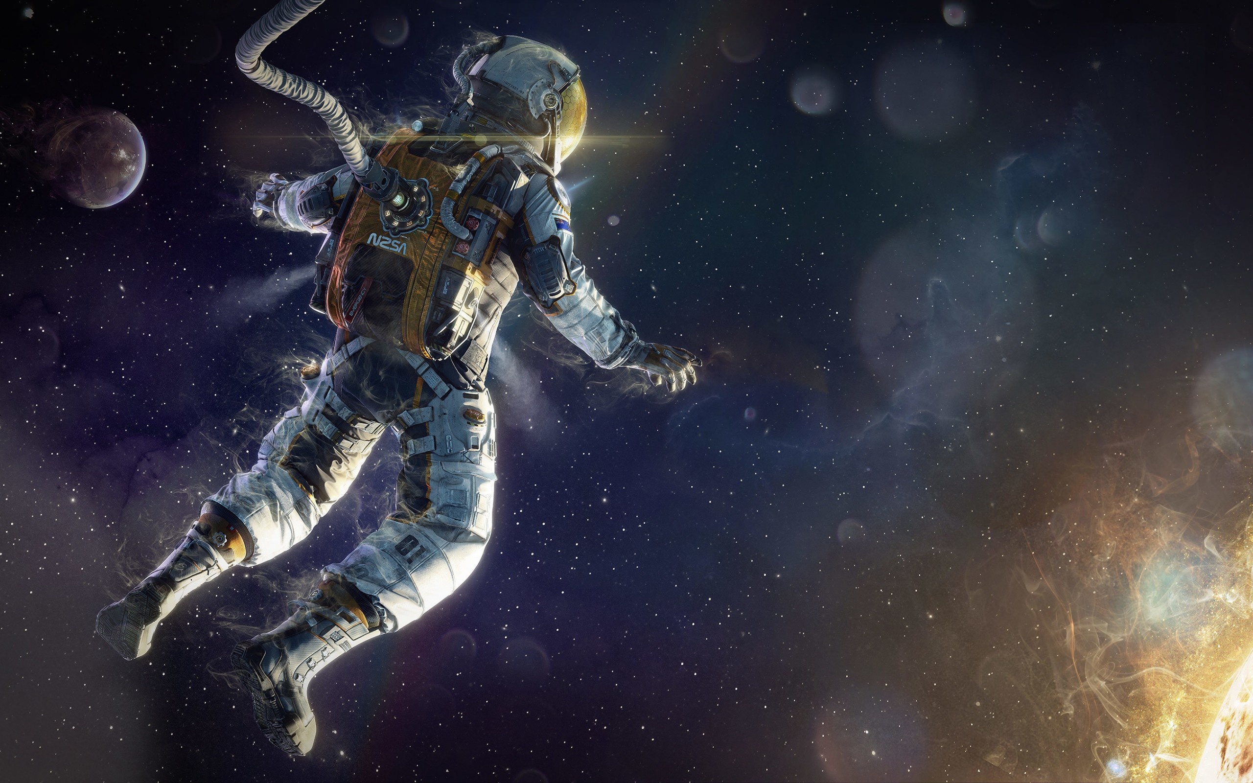 Wallpaper Art Astronaut Space Stars Suit Desktop