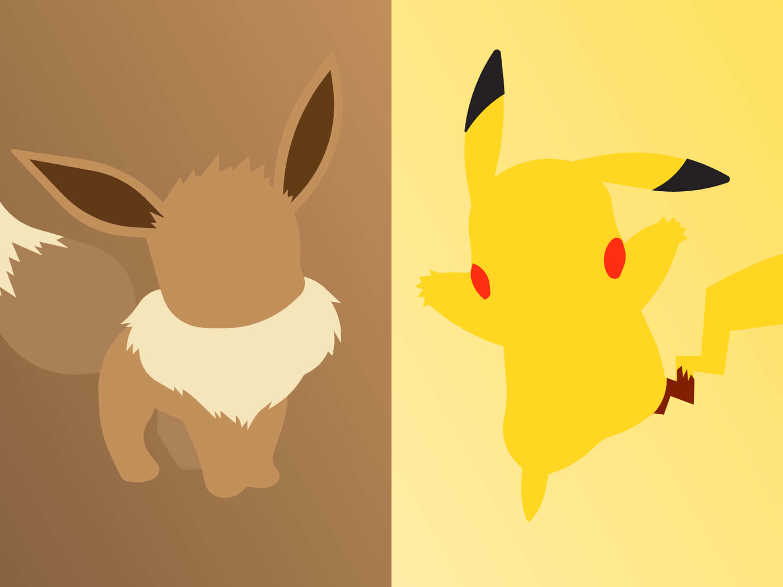 Cute Pikachu And Eevee Wallpaper