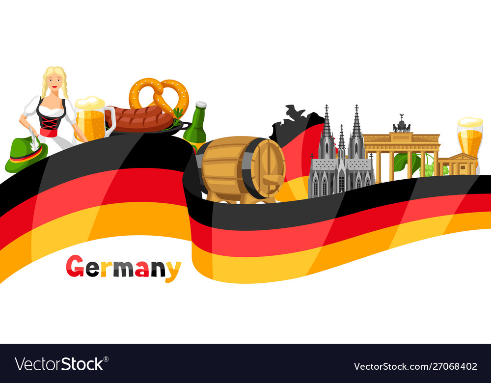 German Background Design Germany National Vector Image