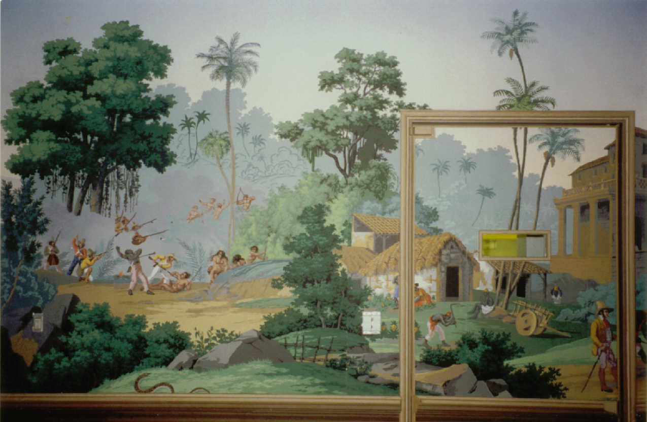 Zuber Et Cie Hand Blocked Scenic Wallpaper Balustrade In Nassau