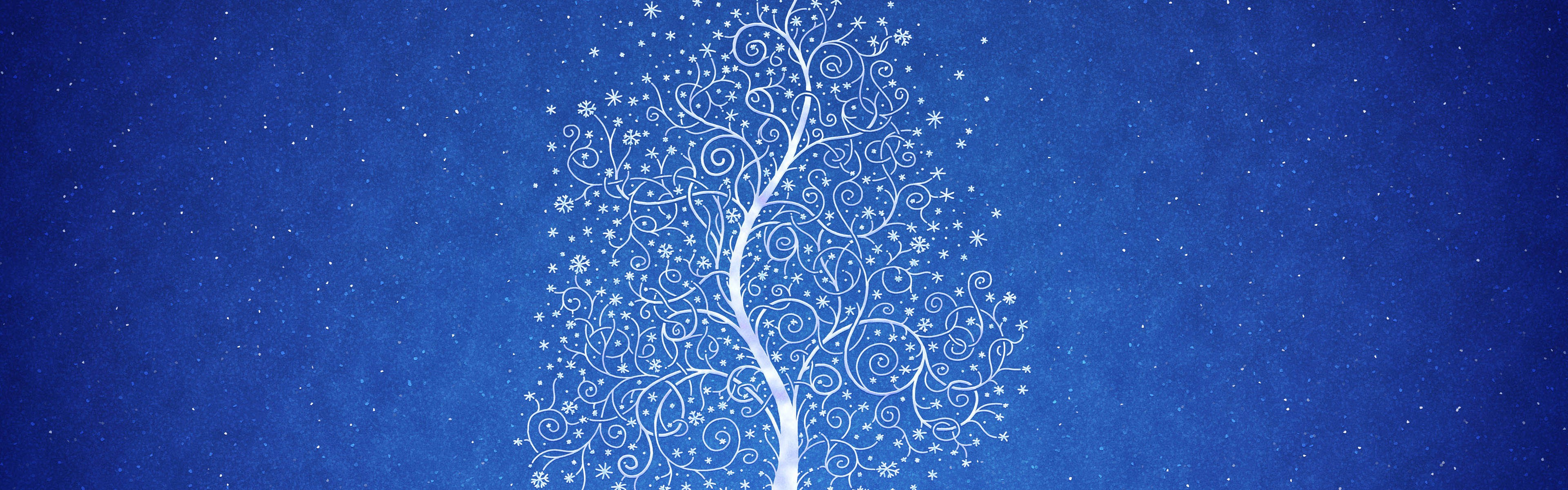 Tree snow pattern blue wallpaper   ForWallpapercom