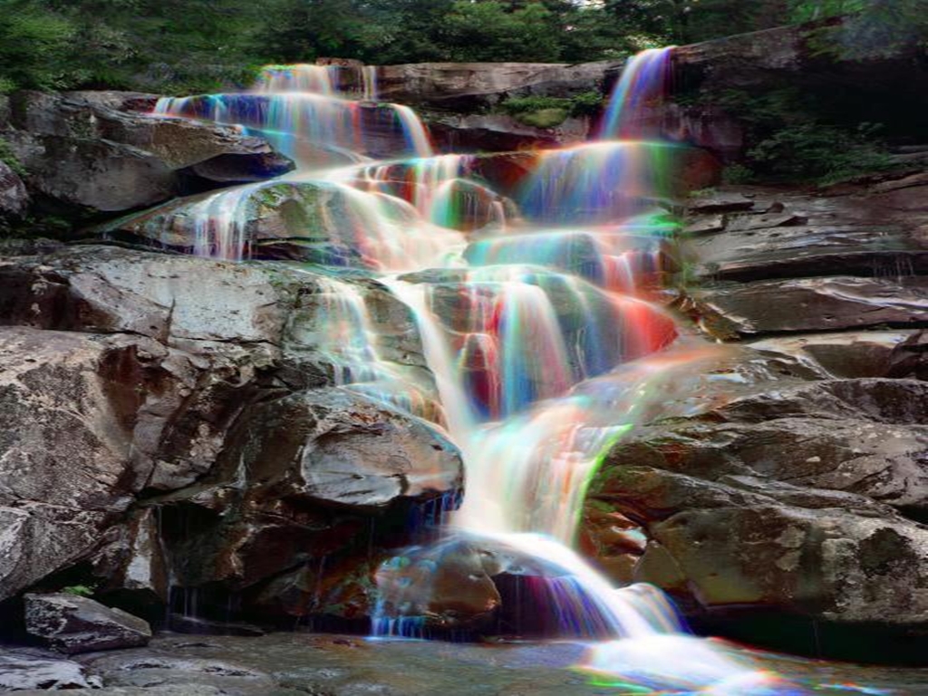Beautiful Rainbow Waterfall Wallpaper