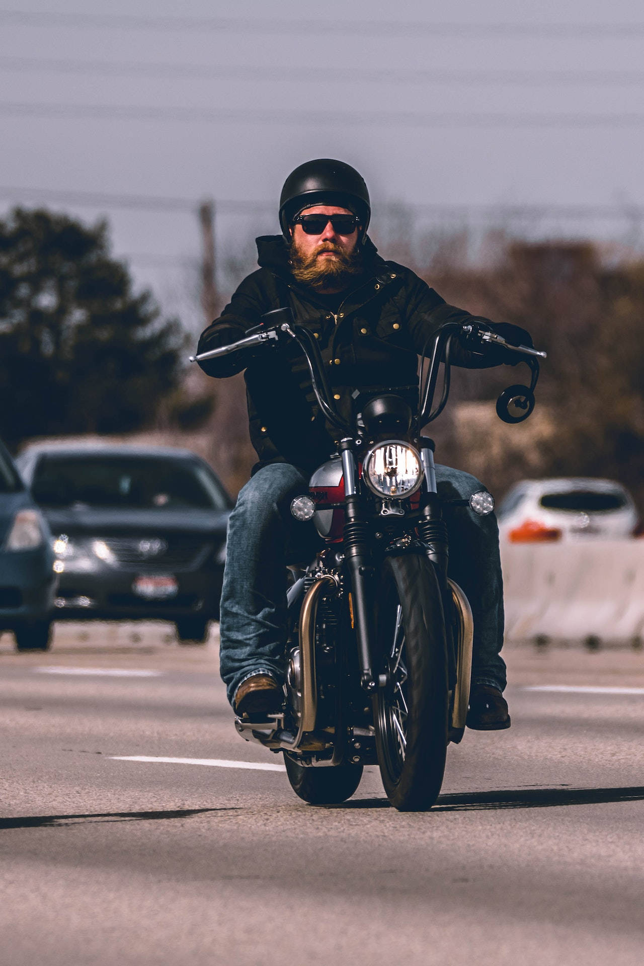 Bike Rider With High Handle Bars Wallpaper