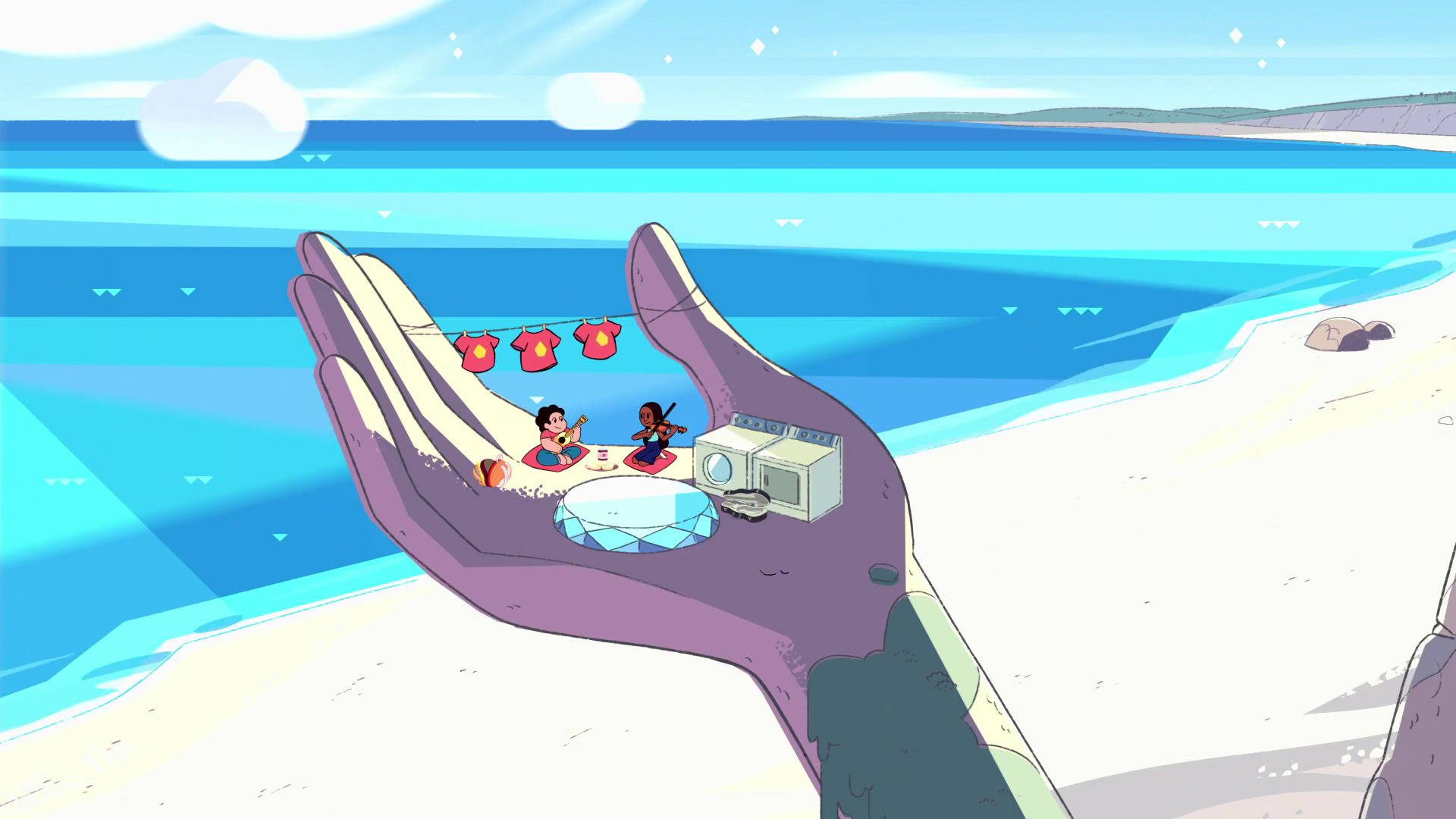 Connie With Steven Universe iPad Wallpaper