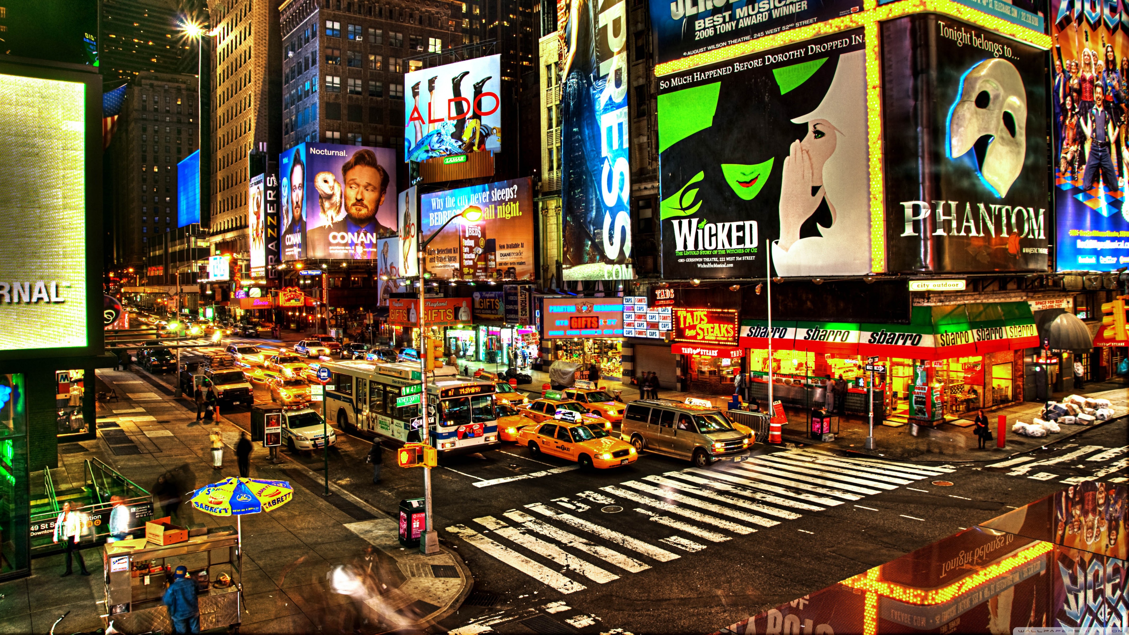 Street Advertising In New York 4k HD Desktop Wallpaper For