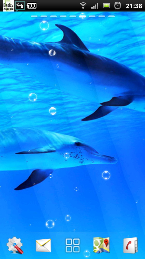 Underwater Swimming Dolphin Live Wallpaper For Your Android Phone
