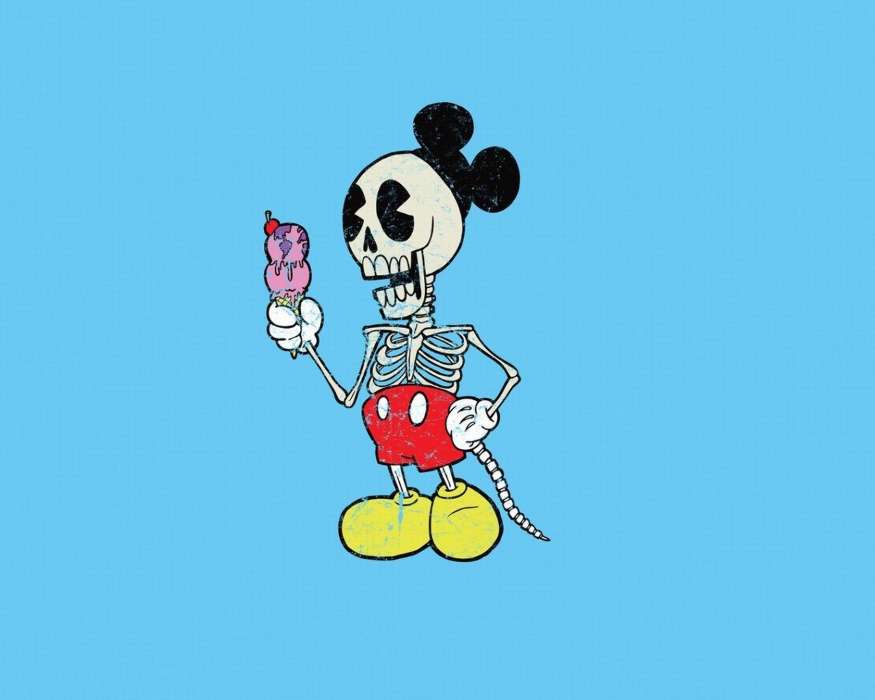 Mobile Wallpaper Funny Cartoon Background Skeletons