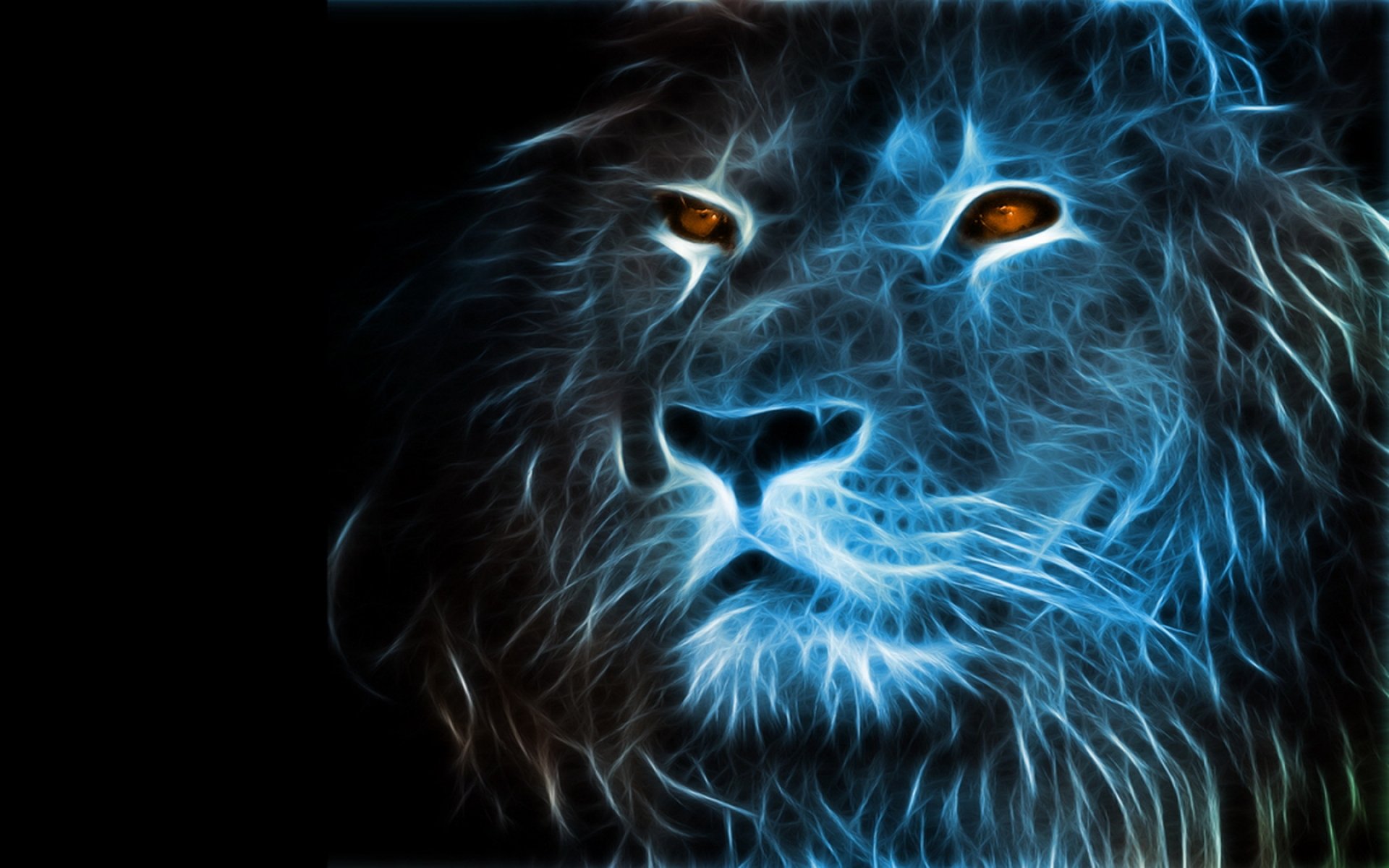 Lion Lions Predator Carnivore Cat Cats Fractal Artwork