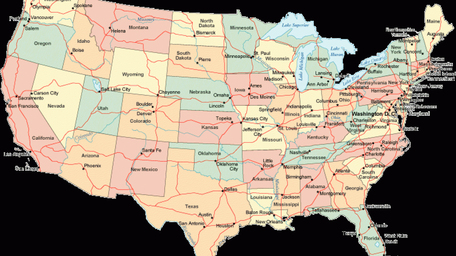 Политическая карта соединенных штатов - 84 фото