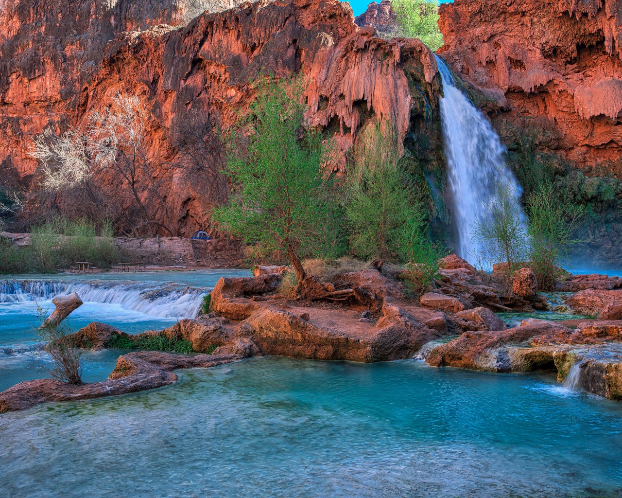 Havasu Falls Arizona Usa Desktop Wallpaper Background