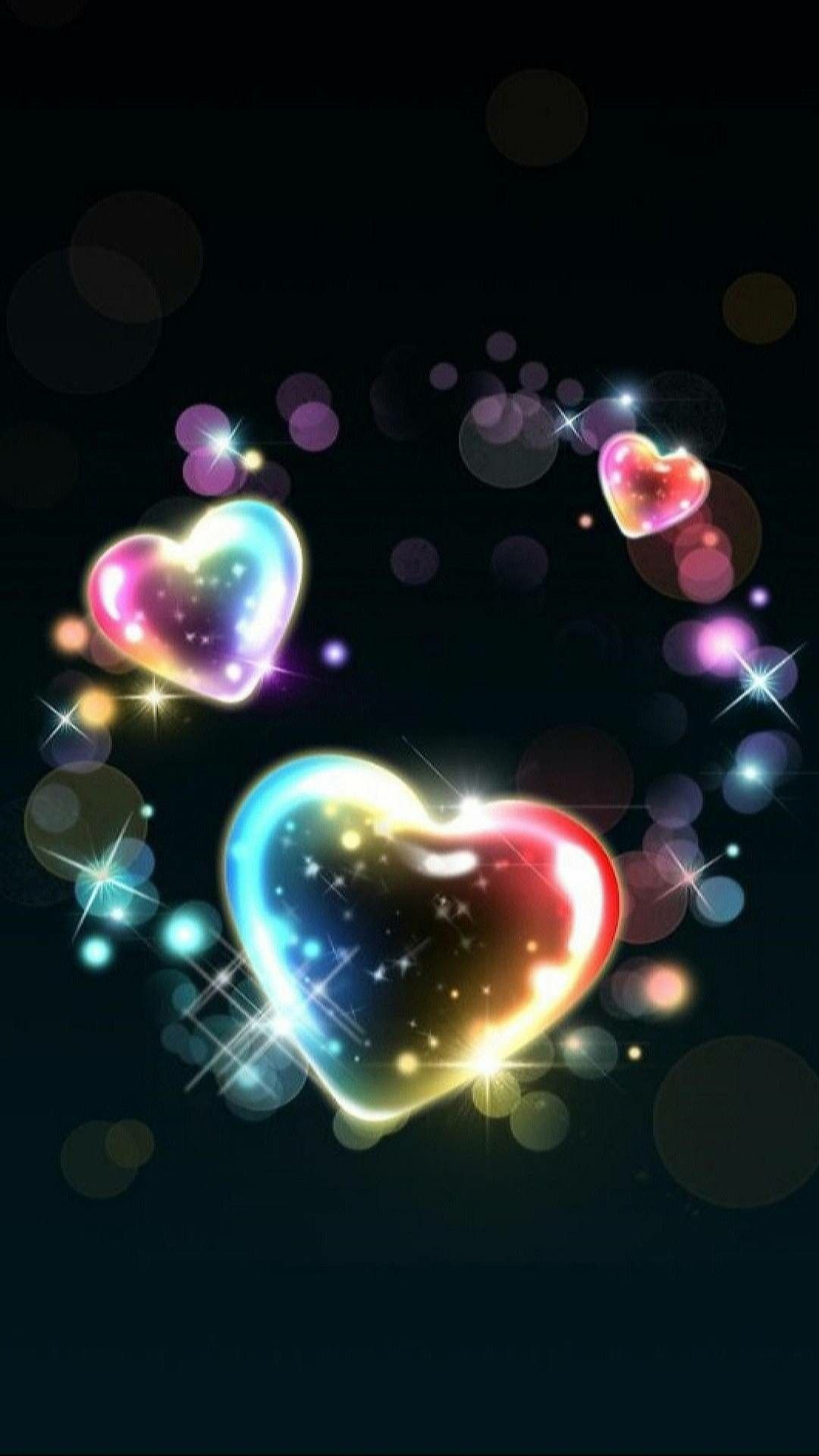 Hearts Made Of Bubbles Heart Wallpaper HD iPhone