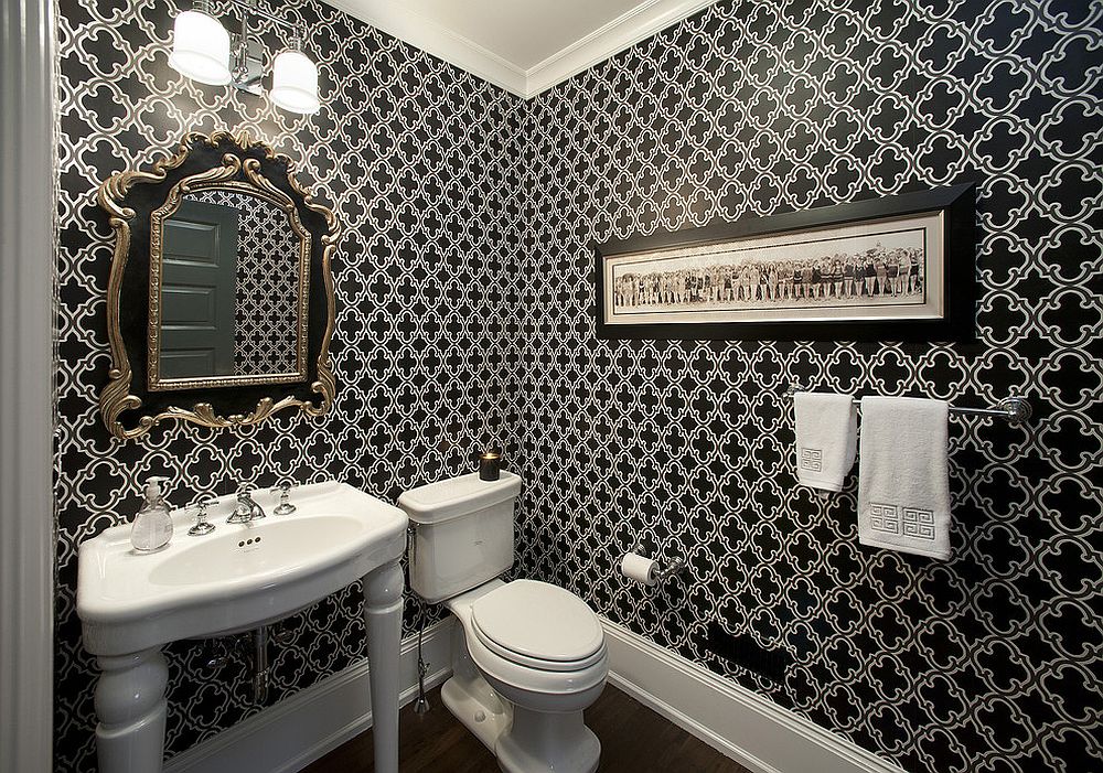 Always On Trend Powder Rooms In Black And White