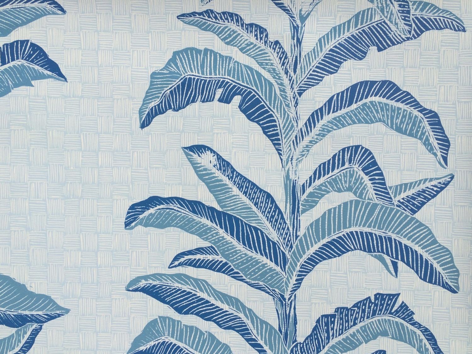 Krane Banana Leaf I Sapphire Powder Room Wallpaper