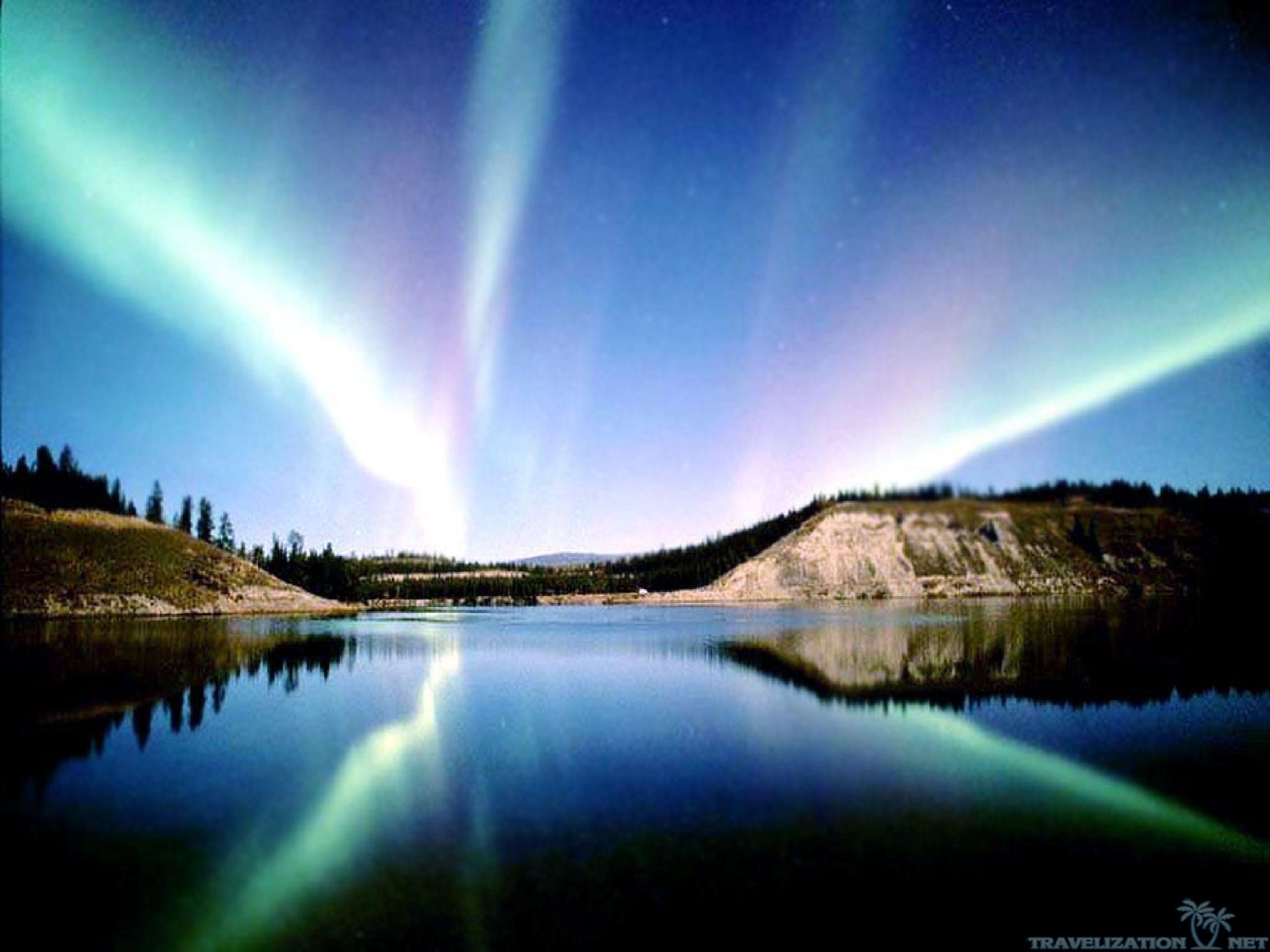 Wallpaper Background Magical Sights Aurora Borealis