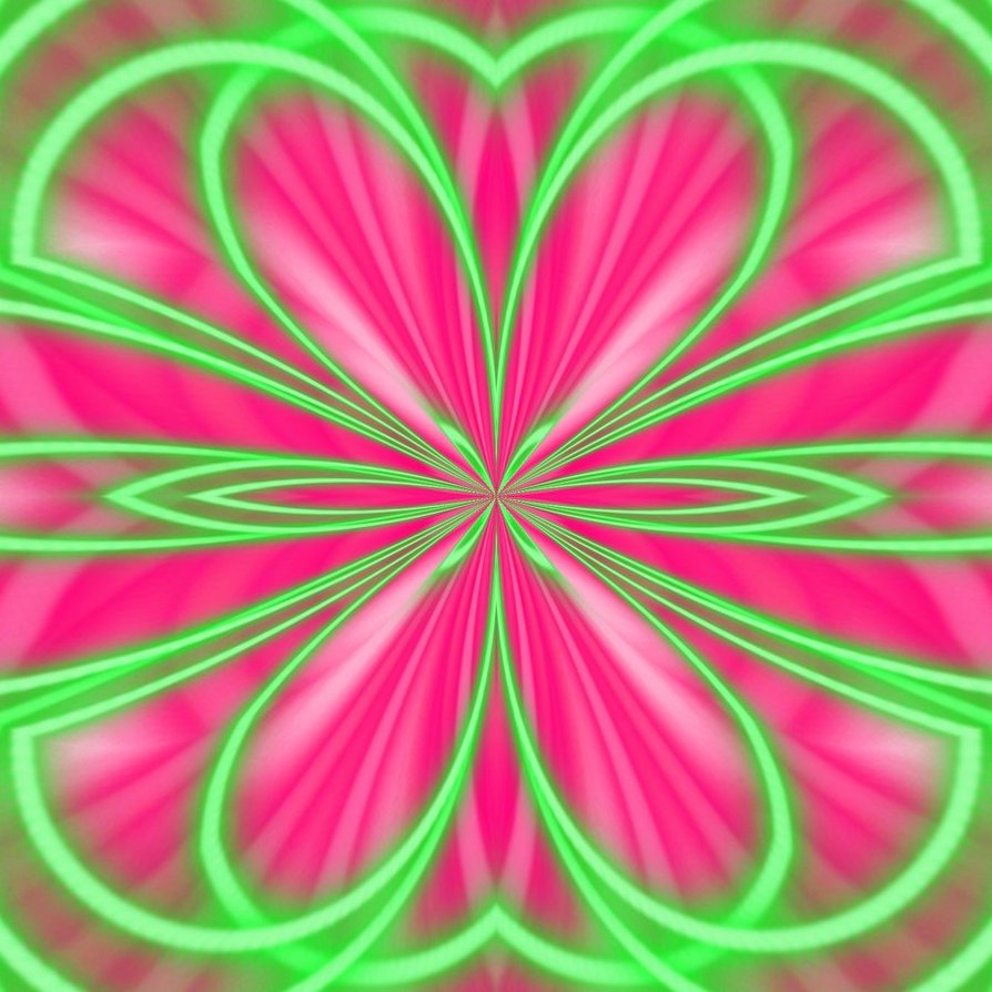 Neon Pink And Green Mirror By Zozzy Zebra