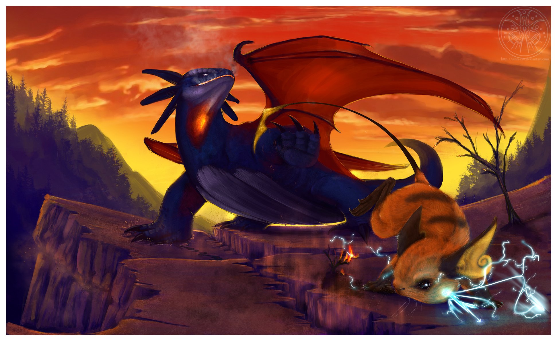 Pokemon Dragons Raichu Realistic Salamence Wallpaper Background