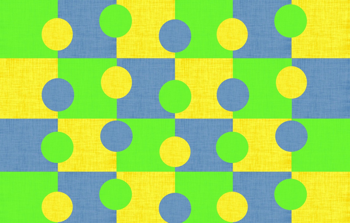 Wallpaper Circles Blue Yellow Bright Green Background