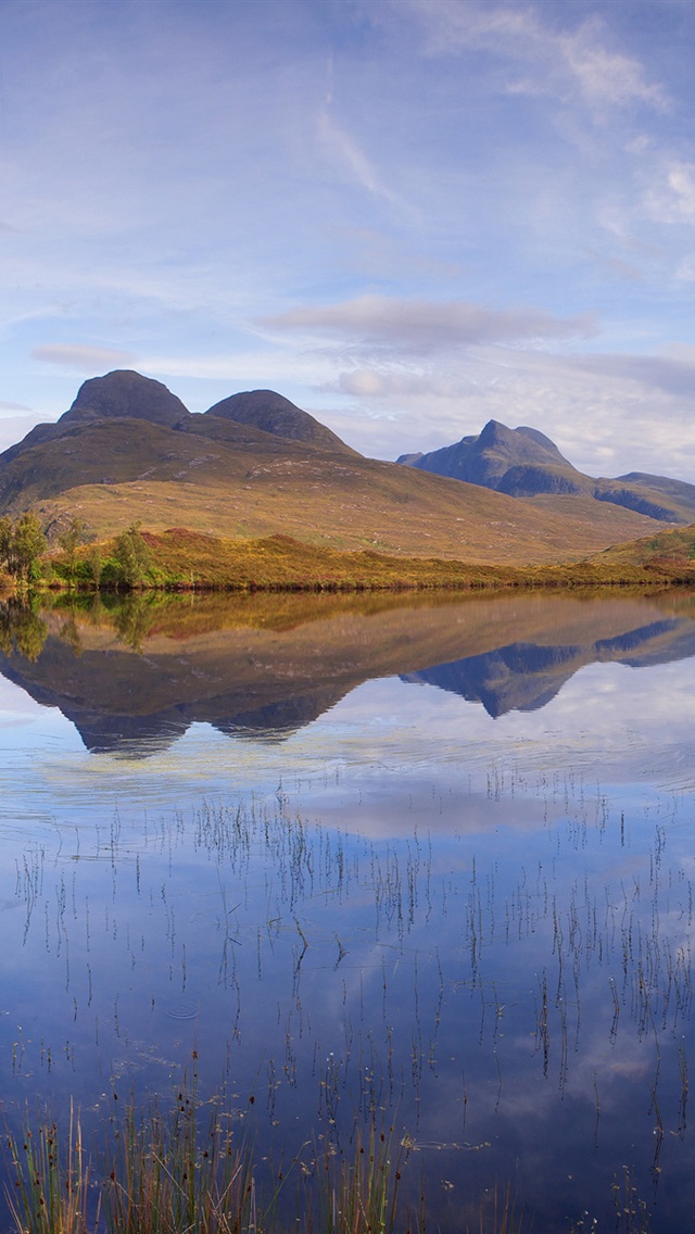 Scotland nature landscape lake mountains iPhone Wallpaper