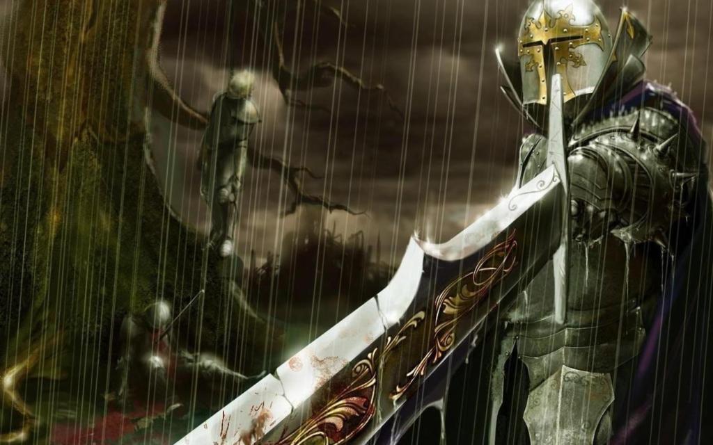rain blood swords medieval warriors bloody sword HD Wallpaper   Nature