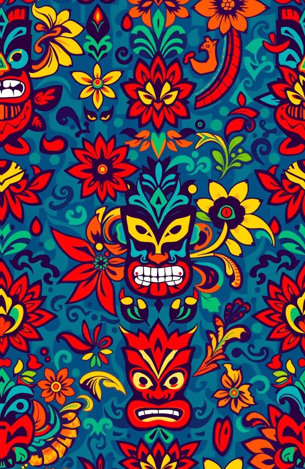 Polynesian Tribal Wallpaper